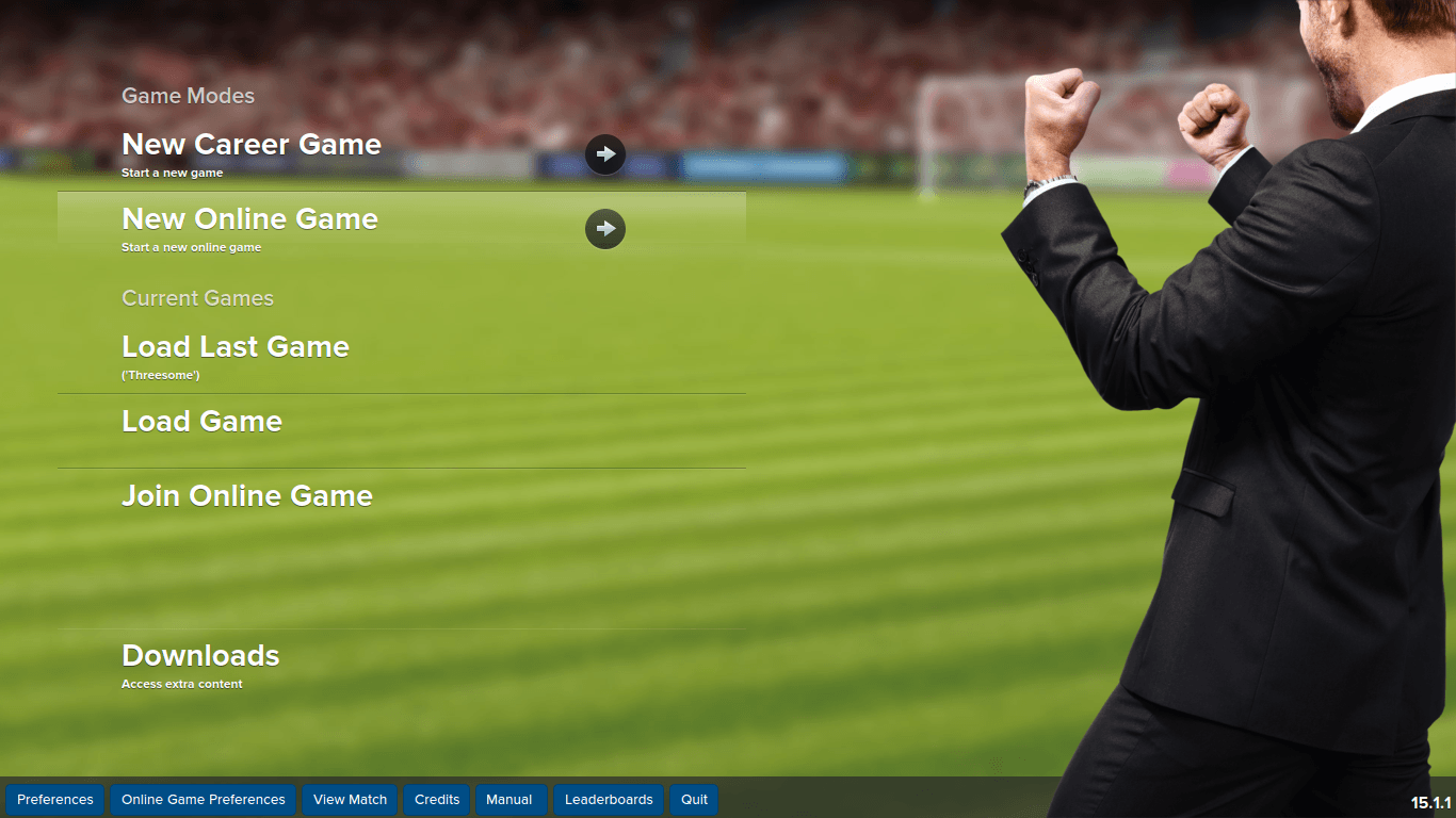 Football Manager 2015 - Main Menu